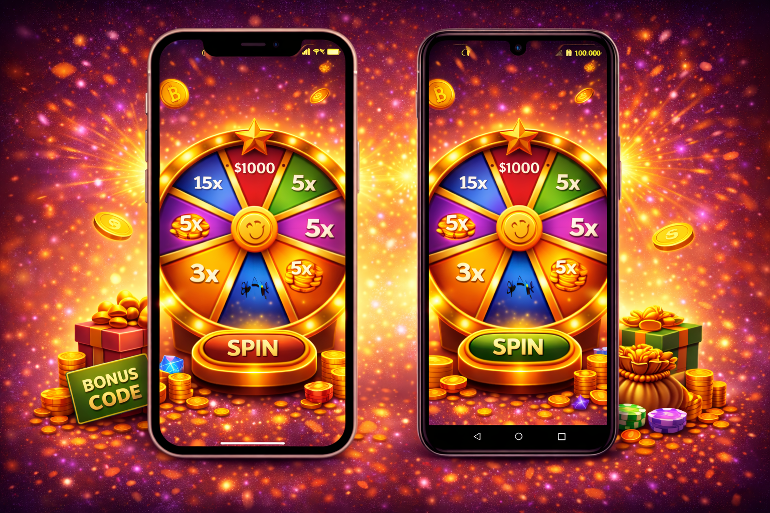BC Game Lucky Spin on Mobile (iOS/Android)